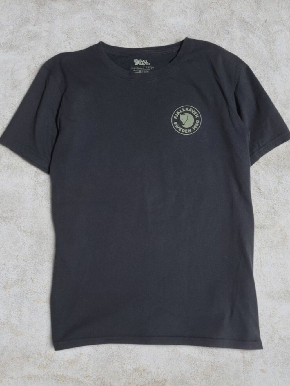 Fjallraven Men's 1960 Logo T-Shirt Charcoal Dark Grey Black Small
